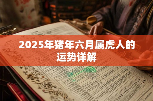 2025年猪年六月属虎人的运势详解