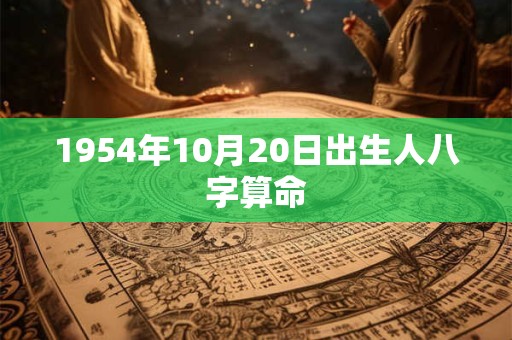 1954年10月20日出生人八字算命