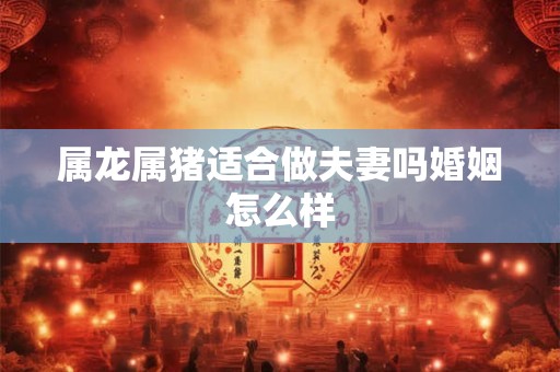 属龙属猪适合做夫妻吗婚姻怎么样 属龙属猪适合做夫妻吗婚姻怎么样