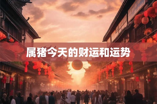 属猪今天的财运和运势