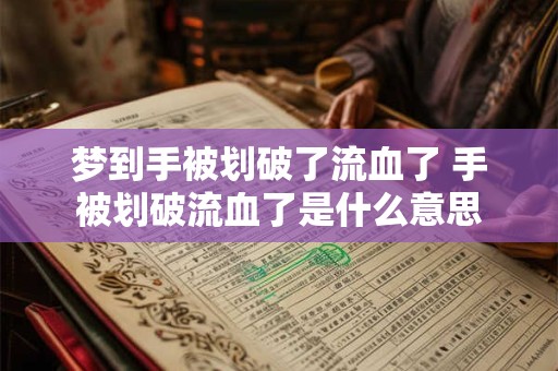 梦到手被划破了流血了 手被划破流血了是什么意思