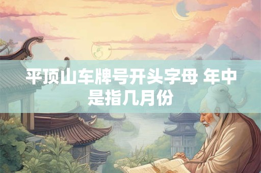 平顶山车牌号开头字母 年中是指几月份