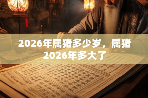 详细阅读:2026年属猪多少岁,属猪2026年多大了 2026年属猪多少岁,属猪2026年多大了