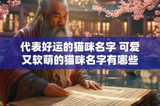 代表好运的猫咪名字 可爱又软萌的猫咪名字有哪些