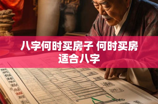 八字何时买房子 何时买房适合八字