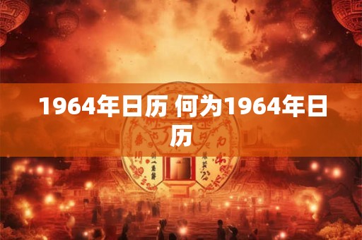 1964年日历 何为1964年日历