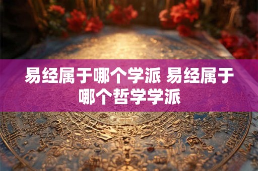 易经属于哪个学派 易经属于哪个哲学学派
