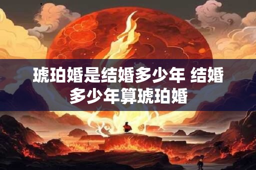 琥珀婚是结婚多少年 结婚多少年算琥珀婚