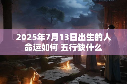 2025年7月13日出生的人命运如何 五行缺什么