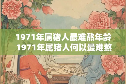 1971年属猪人最难熬年龄 1971年属猪人何以最难熬