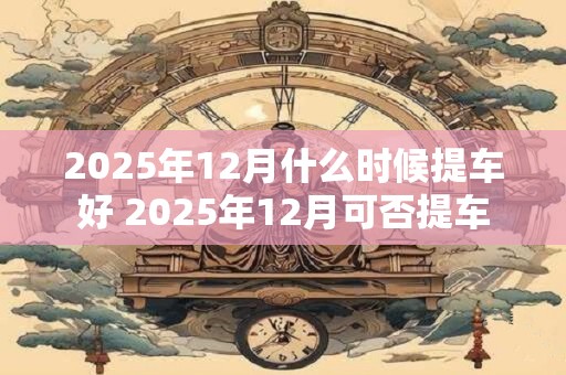 2026年12月什么时候提车好 2026年12月可否提车