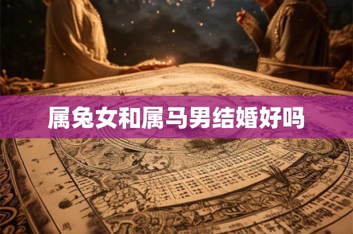 属兔女和属马男结婚好吗