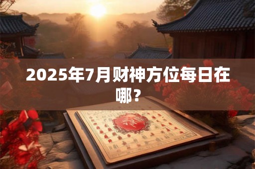 2025年7月财神方位每日在哪？