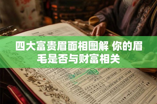 四大富贵眉面相图解 你的眉毛是否与财富相关