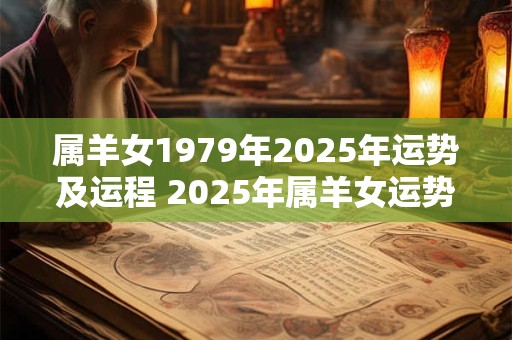 属羊女1979年2025年运势及运程 2025年属羊女运势如何运程如何