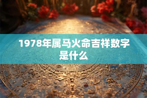 1978年属马火命吉祥数字是什么