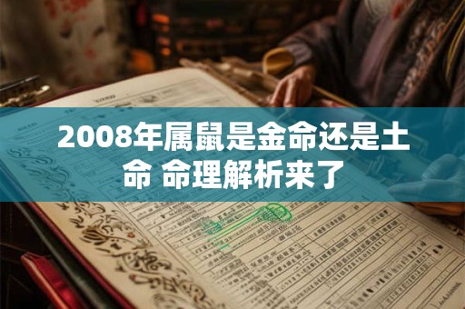 2008年属鼠是金命还是土命 命理解析来了