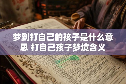 详细阅读:梦到打自己的孩子是什么意思 打自己孩子梦境含义 梦到打自己的孩子是什么意思 打自己孩子梦境含义