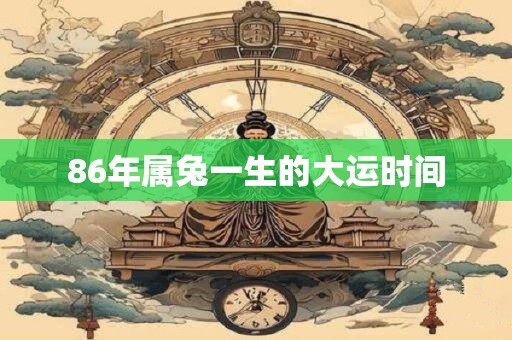 86年属兔一生的大运时间