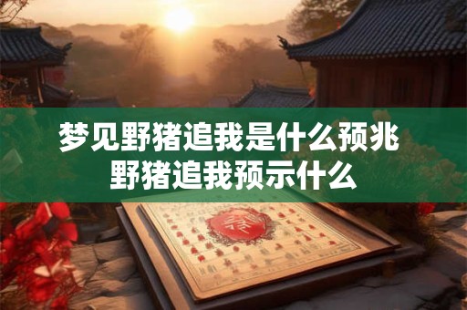 梦见野猪追我是什么预兆 野猪追我预示什么 梦见野猪追我是什么预兆 野猪追我预示什么
