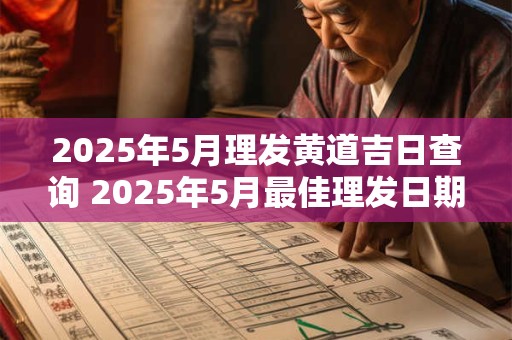 2025年5月理发黄道吉日查询 2025年5月最佳理发日期
