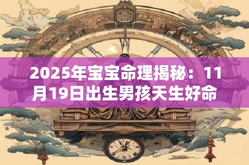 2025年宝宝命理揭秘：11月19日出生男孩天生好命吗