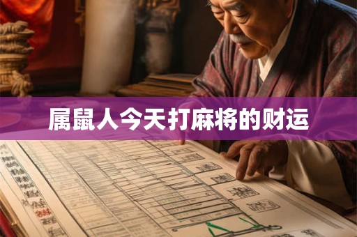 属鼠人今天打麻将的财运