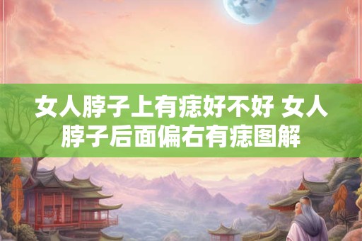详细阅读:女人脖子上有痣好不好 女人脖子后面偏右有痣图解 女人脖子上有痣好不好 女人脖子后面偏右有痣图解