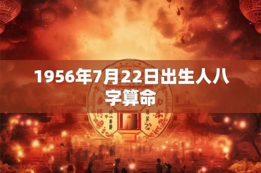 1956年7月22日出生人八字算命 1956年7月22日出生人八字算命