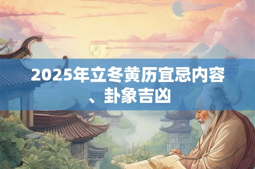 2025年立冬黄历宜忌内容、卦象吉凶