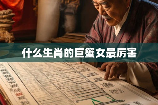 什么生肖的巨蟹女最厉害