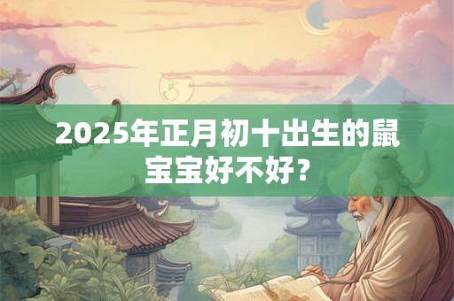 2025年正月初十出生的鼠宝宝好不好？
