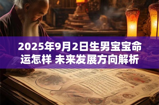 2025年9月2日生男宝宝命运怎样 未来发展方向解析