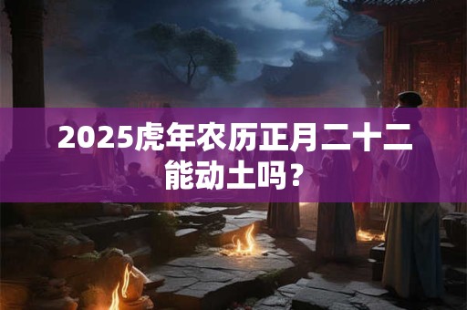 2025虎年农历正月二十二能动土吗？
