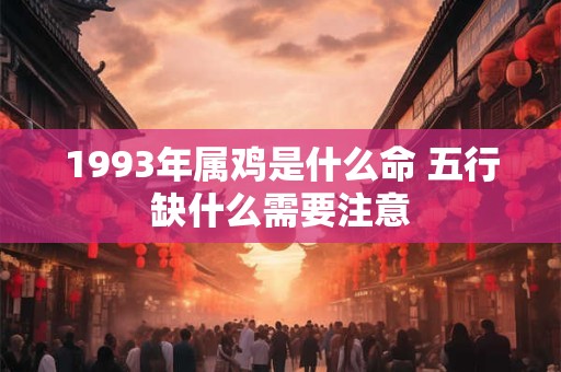 1993年属鸡是什么命 五行缺什么需要注意