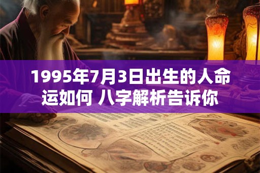 1995年7月3日出生的人命运如何 八字解析告诉你