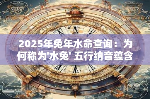 2025年兔年水命查询：为何称为'水兔' 五行纳音蕴含什么预兆