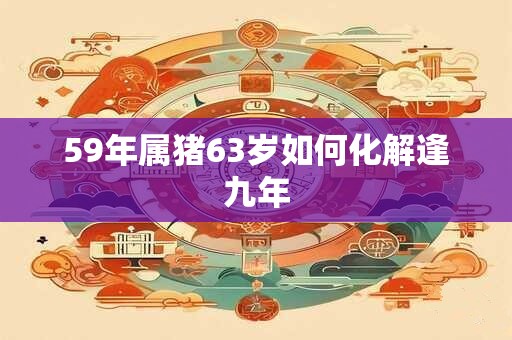 59年属猪63岁如何化解逢九年 59年属猪63岁如何化解逢九年