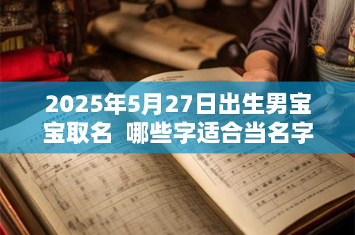 2025年5月27日出生男宝宝取名  哪些字适合当名字