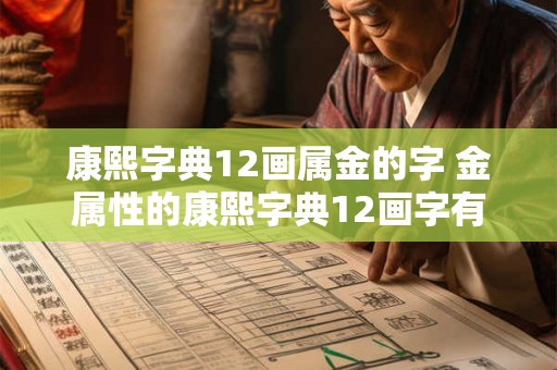 康熙字典12画属金的字 金属性的康熙字典12画字有哪些