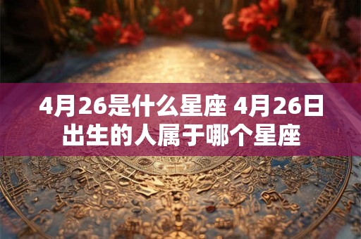 4月26是什么星座 4月26日出生的人属于哪个星座