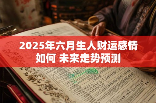 2025年六月生人财运感情如何 未来走势预测