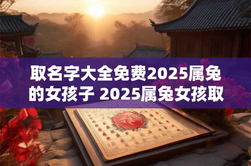 取名字大全免费2025属兔的女孩子 2025属兔女孩取名大全免费