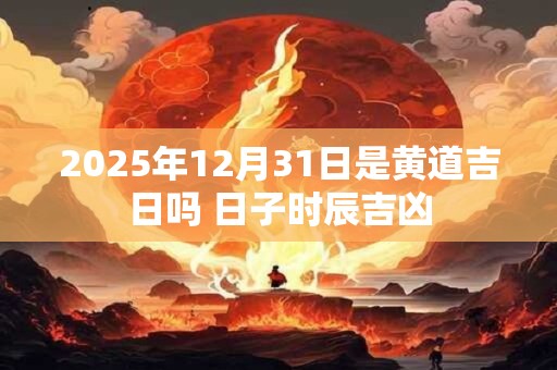 2025年12月31日是黄道吉日吗 日子时辰吉凶