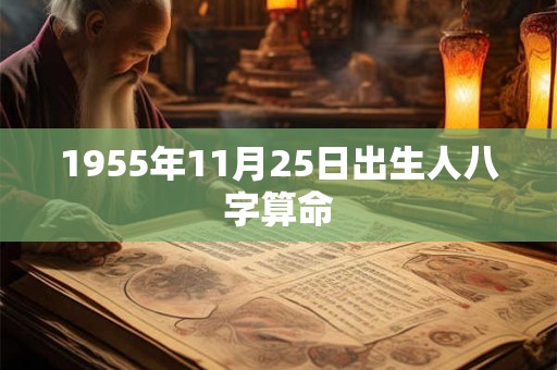 1955年11月25日出生人八字算命
