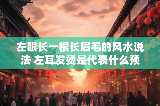 左眼长一根长眉毛的风水说法 左耳发烫是代表什么预兆女