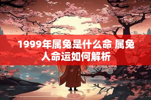 1999年属兔是什么命 属兔人命运如何解析