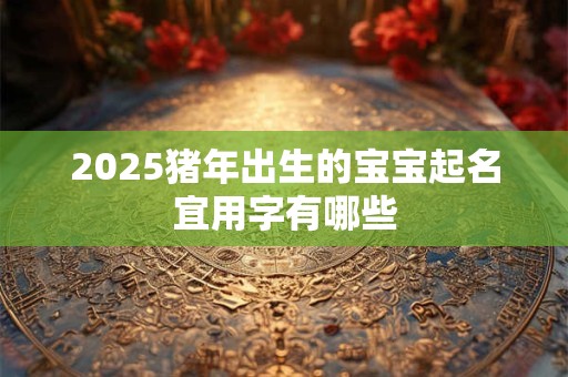 2025猪年出生的宝宝起名宜用字有哪些