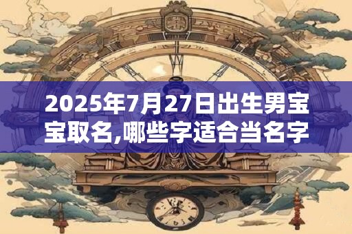 2025年7月27日出生男宝宝取名,哪些字适合当名字