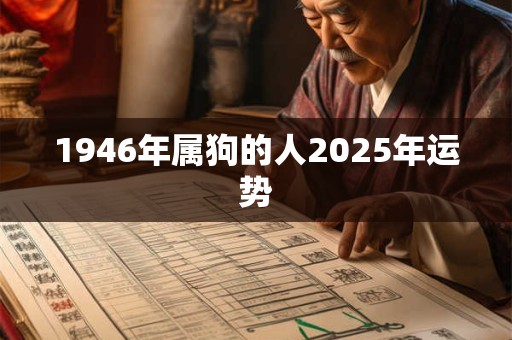 1946年属狗的人2025年运势